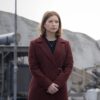  	Superman And Lois Leslie Wool Maroon Notch Collar Coat