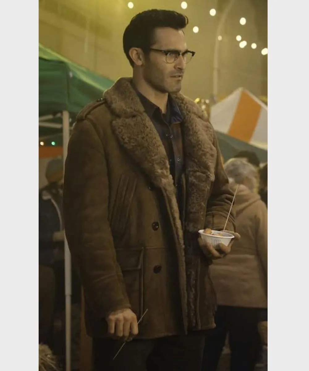 Superman and Lois Clark Kent Brown Shearling Fur Leather Coat Superman and Lois Clark Kent Brown Shearling Fur Leather Coat