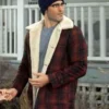  	Superman and Lois Clark Kent Wool Lumber Plaid Sherpa Jacket