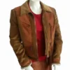  	Superman and Lois Lana Lang Cushing Brown Sherpa Zip Up Jacket