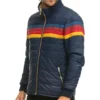 Superman and Lois Jonathan Kent Puffer Striped Sherpa Jacket Superman and Lois Jonathan Kent Puffer Striped Sherpa Jacket