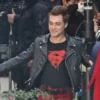  	Superman and Lois Jonathan Kent Biker Cropped Leather Jacket