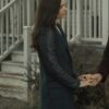  	Superman and Lois Lane Leather Black Coat