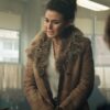  	Superman and Lois Lana Lang Brown Leather Long Sherpa Coat