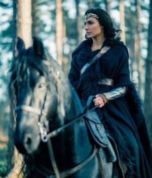  	Wonder Woman Diana Prince Shearling Coat