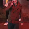  	Brad Pitt Bullet Train Double Breasted Brown Cotton Peacoat