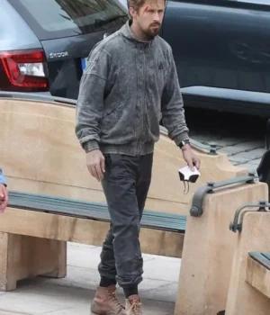  	The Gray Man Ryan Gosling Grey Bomber Jacket