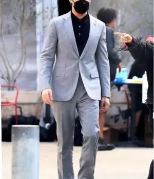  	Ryan Gosling The Gray Man 2022 Notch Collar Formal Grey Suit