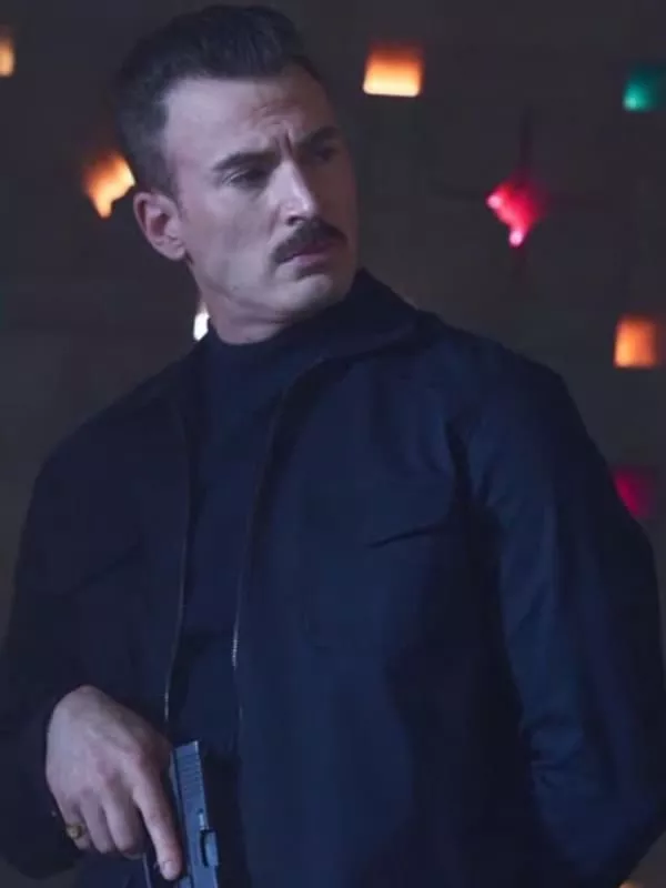 The Gray Man Chris Evans Black Jacket The Gray Man Chris Evans Black Jacket