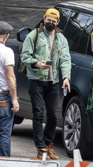The Gray Man Ryan Gosling Green Denim Trucker Jacket The Gray Man Ryan Gosling Green Denim Trucker Jacket