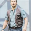  	Jurassic World Chris Pratt Brown Leather Utility Vest