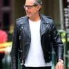  	Jeff Goldblum Jurassic World Dominion Black Biker Jacket