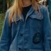  	Maisie Lockwood Jurassic World 3 Blue Denim Trucker Jacket