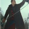  	Jurassic World 3 Owen Grady Brown Cotton Trench Duster Coat
