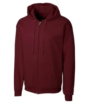  	Jurassic World 3 Dominion Maisie Lockwood Maroon Fleece Hoodie