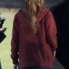  	Jurassic World 3 Dominion Maisie Lockwood Maroon Fleece Hoodie