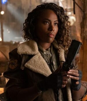  	Jurassic World 3 Kayla Watts Aviator Sherpa Collar Jacket