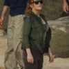  	Jurassic World 3 Claire Dearing Notched Collar Green Jacket