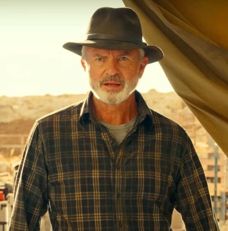 Jurassic World 3 Alan Grant Cotton Plaid Checked Shirt Jurassic World 3 Alan Grant Cotton Plaid Checked Shirt