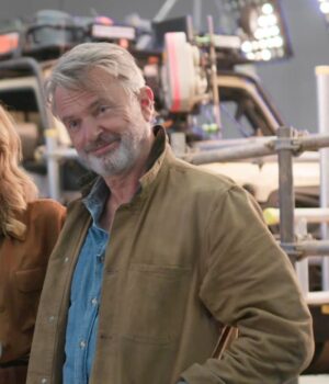  	Alan Grant Jurassic World Dominion Brown Trucker Cotton Jacket