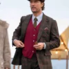  	The Gentlemen Michael Pearson Brown Partywear Plaid Suit