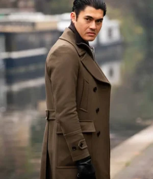  	The Gentlemen Dry Eye Brown Long Trench Coat