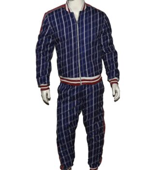  	The Gentlemen Coach Blue Diamond Quilted Tracksuit