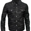  	Tom Holland Uncharted Black Leather Jacket