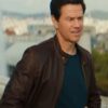  	Mark Wahlberg Uncharted Brown Leather Jacket