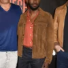  	Lamorne Morris Bloodshot Brown Trucker Jacket