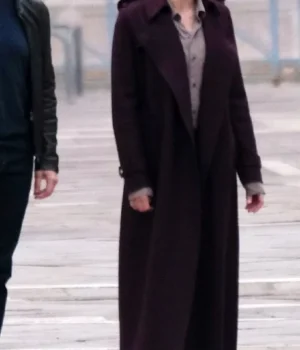 	Rebecca Ferguson Mission Impossible 7 Maroon Coat