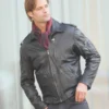  	Mission Impossible Ghost Protocol Josh Holloway Black Leather Jacket