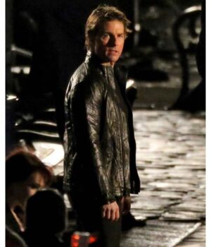  	Ethan Hunt Mission Impossible 05 Black Leather Jacket