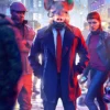 	Watch Dogs Legion Pig Blue Peacoat Coat