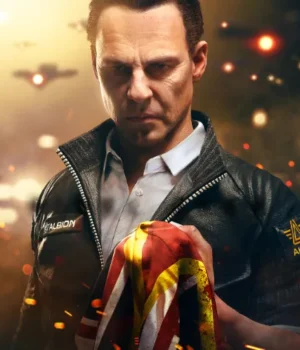  	Nigel Cass Watch Dogs Legion Leather Jacket