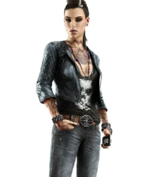  	Watch Dogs Aiden Pearce Clara Lille Leather Jacket