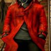  	Aiden Pearce Watch Dogs Leather Red Long Coat
