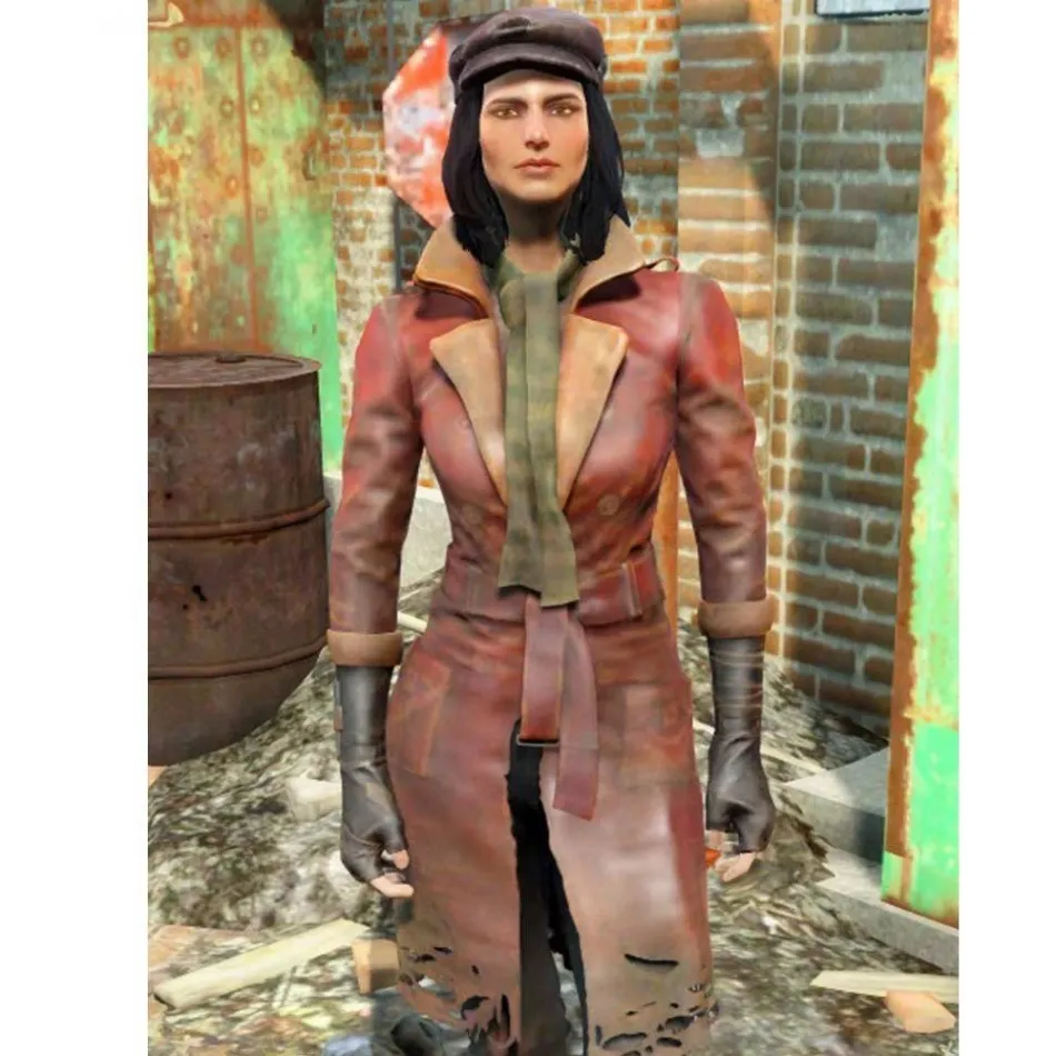 Fallout 4 Piper Brown Leather Trench Coat Fallout 4 Piper Brown Leather Trench Coat