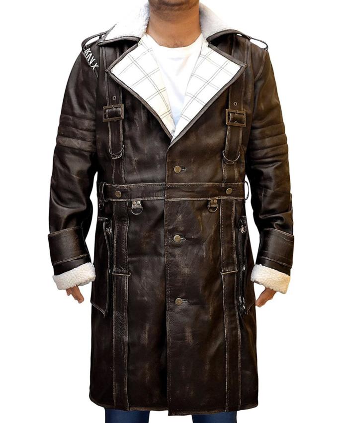 Fallout 4 Elder Distress Maxson Brown Leather Coat Fallout 4 Elder Distress Maxson Brown Leather Coat