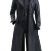 Resident Evil 5 Albert Wesker Black Leather Trench Coat Resident Evil 5 Albert Wesker Black Leather Trench Coat
