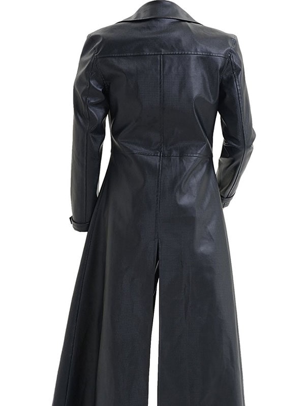 Resident Evil 5 Albert Wesker Black Leather Trench Coat Resident Evil 5 Albert Wesker Black Leather Trench Coat
