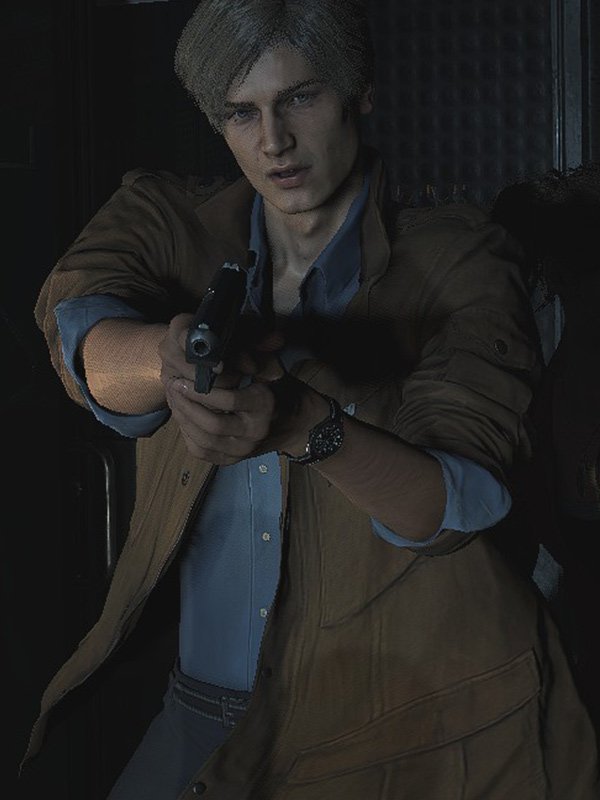 Resident Evil 2 Leon Scott Kennedy Brown Leather Jacket Resident Evil 2 Leon Scott Kennedy Brown Leather Jacket