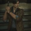 Resident Evil 2 Leon Scott Kennedy Brown Leather Jacket Resident Evil 2 Leon Scott Kennedy Brown Leather Jacket