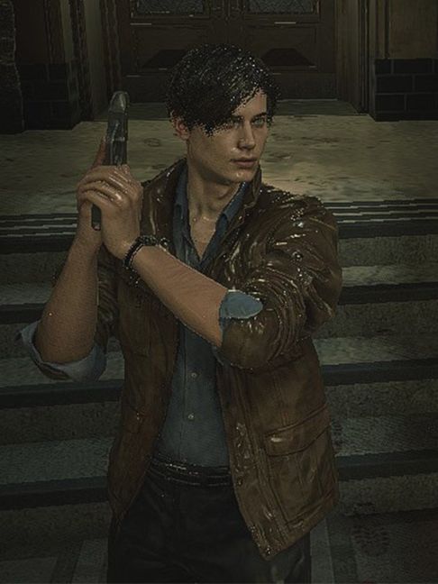 Resident Evil 2 Leon Scott Kennedy Brown Leather Jacket Resident Evil 2 Leon Scott Kennedy Brown Leather Jacket