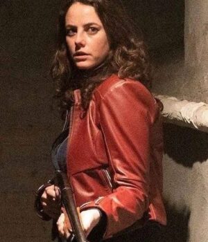  	Kaya Scodelario Resident Evil Welcome to Raccoon City Red Jacket