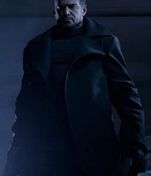  	Resident Evil 8 Chris Redfield Black Long Trench Coat