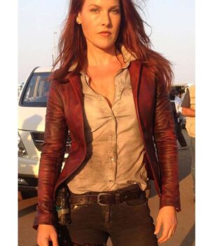  	Resident Evil the Final Chapter Claire Redfield Maroon Jacket