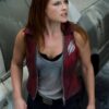  	Ali Larter Resident Evil the Final Chapter Maroon Vest