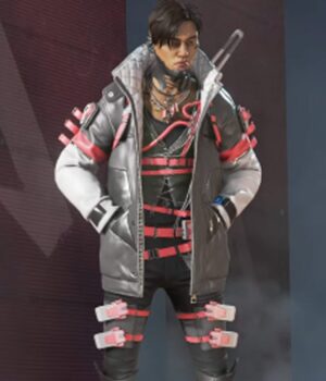  	Apex Legends Crypto Grey Leather Jacket