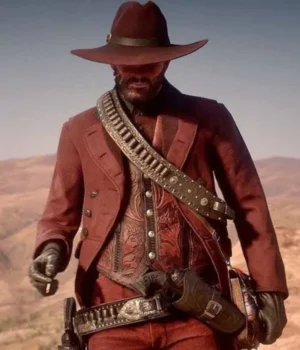  	Red Dead Redemption 2 Frock Maroon Coat